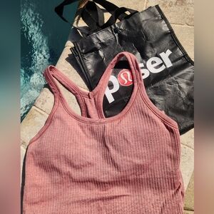 Lululemon Ebb To Street Light Support Tank W/ Shelf Bra Spiced Chai Color